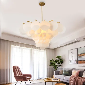 Romantiška post-modernus pakabukas lempos modelis kambarys turas akrilo lakštai gyvenamasis kambarys, valgomasis roomFlower formos pakabukas žiburiai MJ1117
