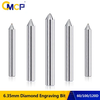 CMCP Diamond Graviravimas Tiek 6.35 mm 60 100 120 Laipsnių, Graviravimo Pjovikliai, Metalo, Akmens PCB Tiek CNC Pjovimo Įrankiai, Pjovimo, Frezavimo