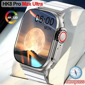 AMOLED Ekranas HK8 Pro Max Ultra Smart Žiūrėti Serija 8 49mm Aukštos Atnaujinti Rtae Kompasas Žaidimas NFC Smartwatch Vyrų Sporto Laikrodžiai 2.12