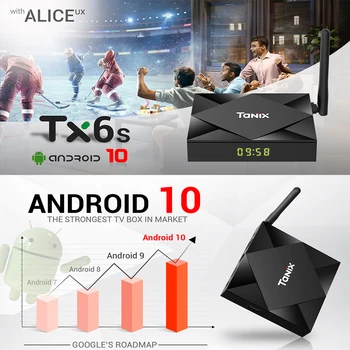 5G WiFi Media Player, Smart TV BOX100M LAN 8GB/32GB/64GB & TX6S Android 10.0 TV Box Allwinner H616 H. 265 6K 4K 2.4 G