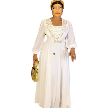 Plus Size Afrikos Šalis Suknelės Moterims 2023 Naujas Mados Dashiki Ankara Vestuvių Suknelės Elegantiškas Turkijos Musulmonų Maxi Suknelė