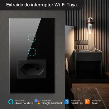 Brazilija Gabaritas WiFi Smart Touch Wall Šviesos Jungiklis 20A Laiko Valdymas Balsu Tuya APP 