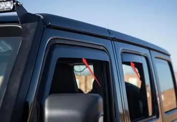 Lango Antveidžiai Jeep Wrangler JK 2007-2017 Lietaus, Saulės Pavėsyje Apsaugai J360 Šoninių Langų Deflektoriai priekinio Stiklo