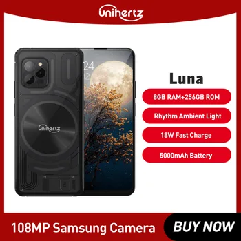 Unihertz Luna 8 GB+256 GB 5000mAh NFC Telefonus 4G Android 12 108MP Naktinio Matymo Kamera mobilusis telefonas Su Aplinkos Šviesos Ritmas