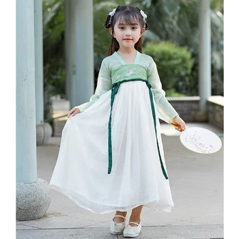 Kinijos Hanfu Vaikai Suknelė, Diržas Cosplay Šalies Tautinių Drabužių Senovės Teismas Princesė Kostiumas Cute Girl Dress 2022 M. Vasaros, Nauja