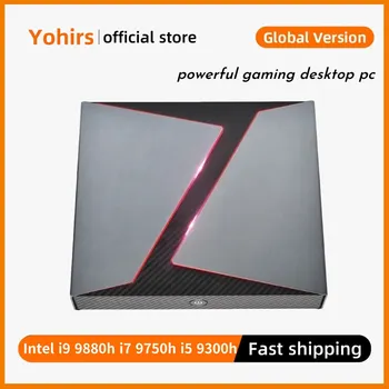 Yohirs Mini Žaidėjus ComputerIntel Core i9 10885H i7 9750H GTX1650 4G 2*DDR4 M. 2 Nvme 3*4K HD DP LED Apšvietimas Dviguba Grafika Wifi