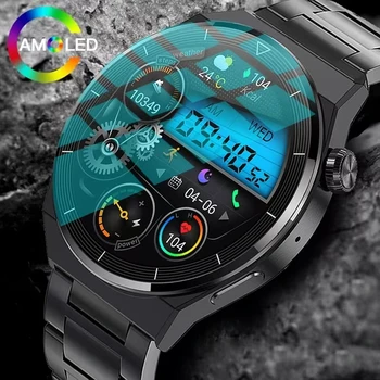 2023 Naujas NFC Smart Watch Vyrų GT3 Pro AMOLED Fitness Tracker Vyrai 