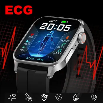2023 Naujas Smart Žiūrėti EKG+PPG Kūno Temperatūra, Širdies ritmo Monitoringo SmartWatch IP67 atsparus Vandeniui Multi-sporto Rūšių Fitneso Laikrodžiai