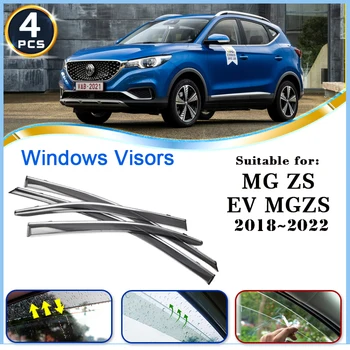 4Pcs Stiklų MG ZS EV MGZS 2018~2022 Auto Reikmenys, Verstuvai, Awing Apdaila, Automobilių Šoninio Lango Skydeliai Lietaus Antakių Apsaugai