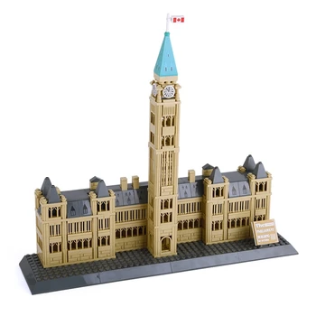 Naujas 4221 608pcs Pasaulyje Labai Garsaus Architektūros Kanados Parlamento Pastato Blokus Žaislas