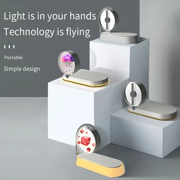 Holografinis 3D Projekcija Naktį Šviesos Belaidžio Įkrovimo 10W Su sensoriniu Kontrolę, Naktį Šviesos Projekcija Reklamos Mašina