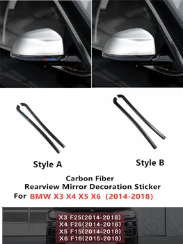 Anglies Pluošto galinio vaizdo Veidrodis Apima Anti-susidūrimo Juostelės Apdaila Lipdukai Automobilio Stilius BMW F15 F16 F25 F26 X3 X4 X5 X6 2014-2018 m.