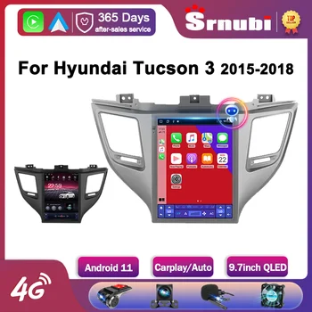 Srnubi Android 11.0 Automobilio Radijo Hyundai Tucson 3 2015-2018 Multimedia Vaizdo 2Din 4G WI-fi, Navigacija Carplay Galvos Vienetas 9.7