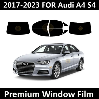 2017-2023 Audi A4 S4 (Pilnas Automobilių) Pjaustytuose Lango Atspalvis, Rinkinys, Automobilių Langų Plėvelės, Juoda Automobilio Langą Flim UV Protector folija