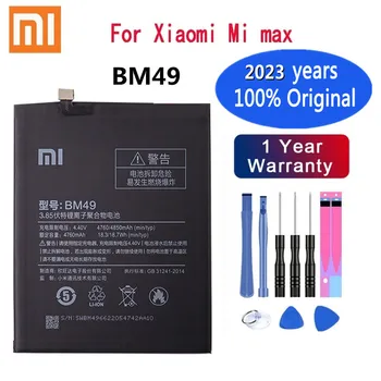 2023 Metų Xiao mi 100% Originalios Telefonų Baterijos BM49 4850mAh Už Xiaomi Mi Max MiMax Li-Polimero Telefono Baterijos Pakeitimas